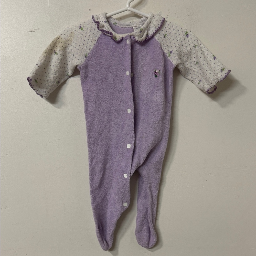 Gerber Purple and White Kids One Piece vintage